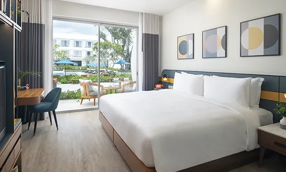 Funky Poolside Room